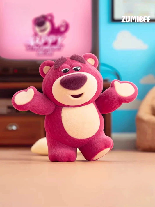 52TOYS Disney Strawberry Bear IT'S ME Blind Box Flocked Figure Trendy Play Ornament