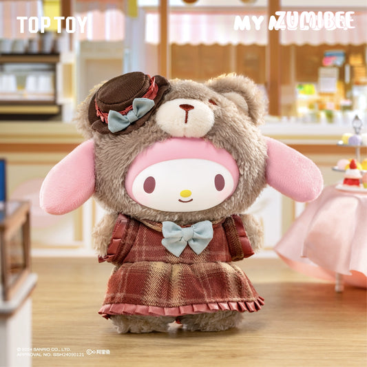 TOPTOY Sanrio family rubberized plush second-generation British afternoon tea cool Lomi Katie cat doll pendant