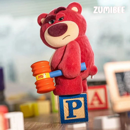 DSN Strawberry Bear 3rd Generation Charming Big BOSS Blind Box Flocking Figure