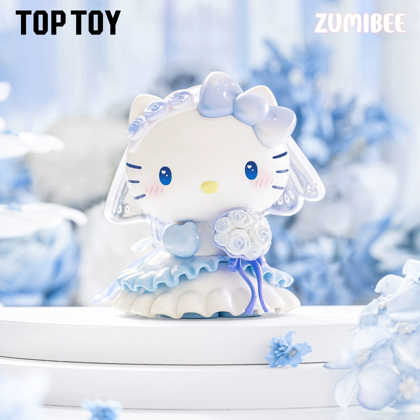 Toptoy Sanrio Family Romantic Wedding Series Blind Box Hello Kitty Cat Kuromi Cute Ornaments