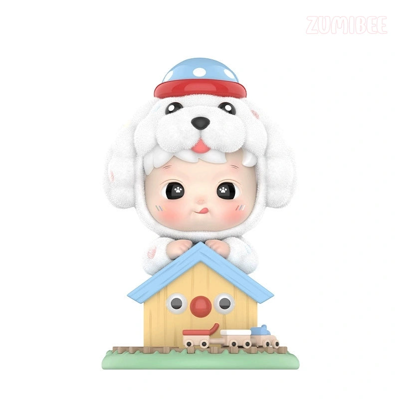Hacipupu Fluffy Puppy Figure, Hanging Card