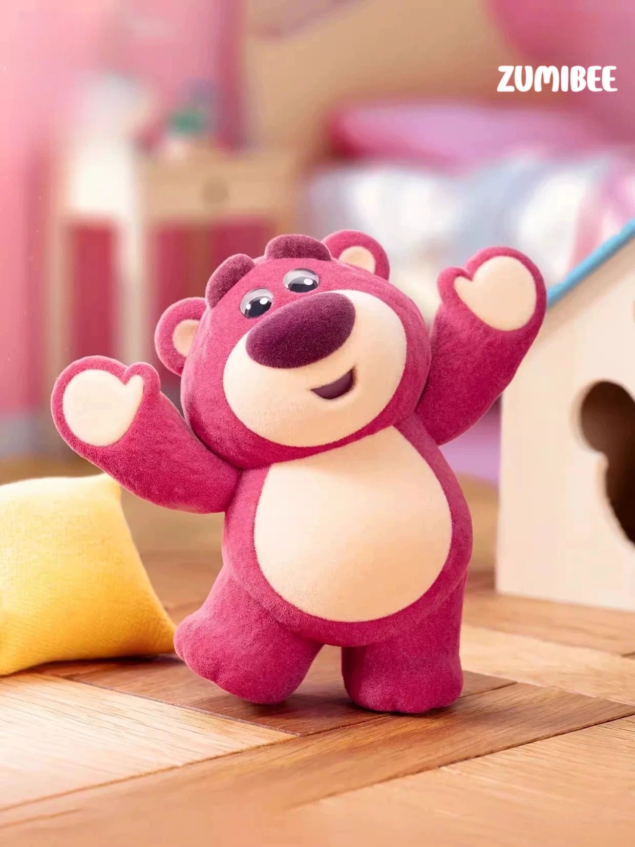 52TOYS Disney Strawberry Bear IT'S ME Blind Box Flocked Figure Trendy Play Ornament