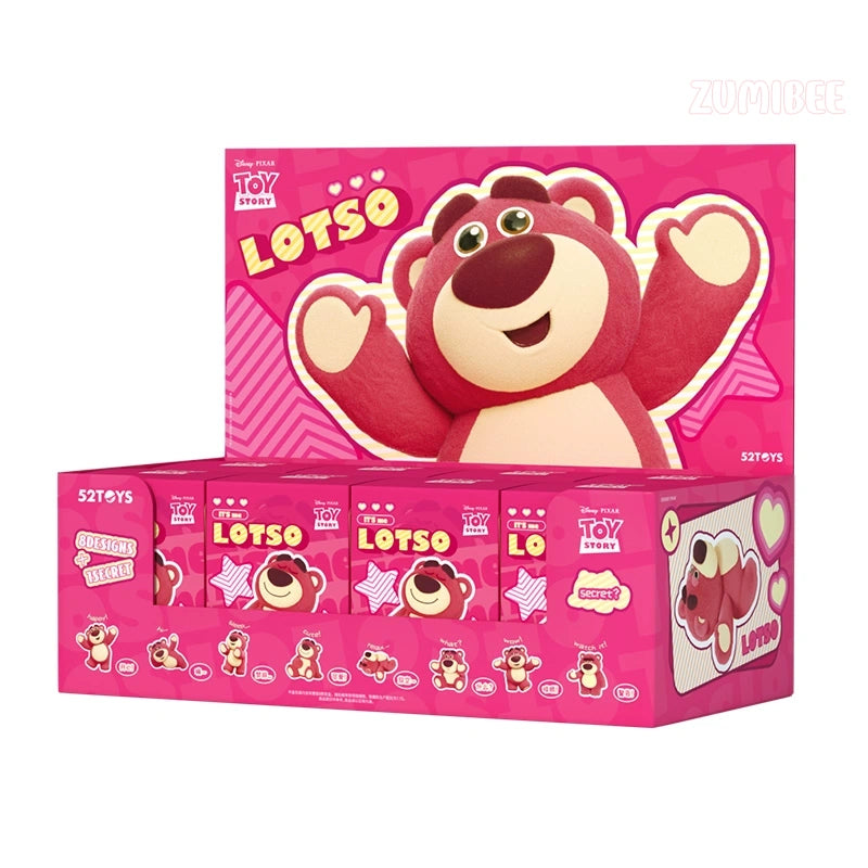 52TOYS Disney Strawberry Bear IT'S ME Blind Box Flocked Figure Trendy Play Ornament