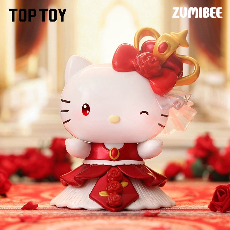 Toptoy Sanrio Family Romantic Wedding Series Blind Box Hello Kitty Cat Kuromi Cute Ornaments